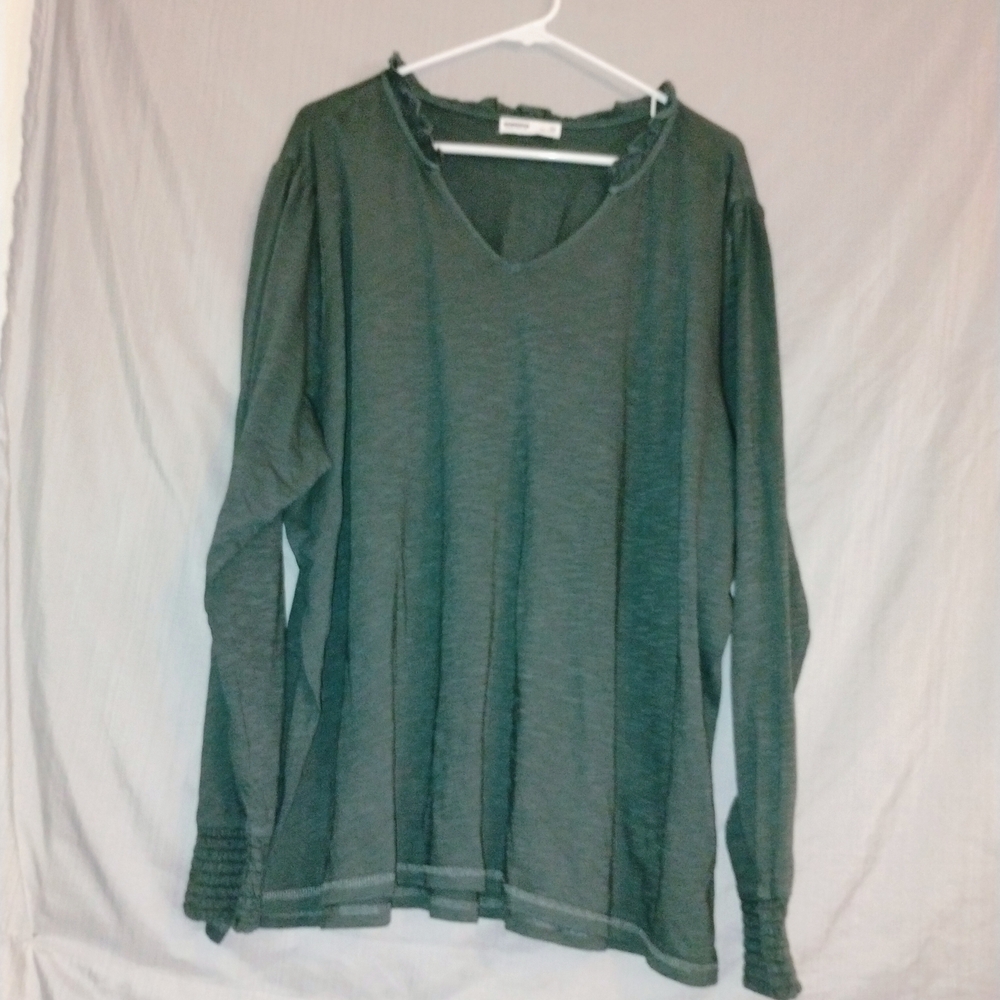 Sonoma Dark Green Long Sleeve Top